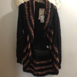 Vintage Concept Black furry sweater size medium